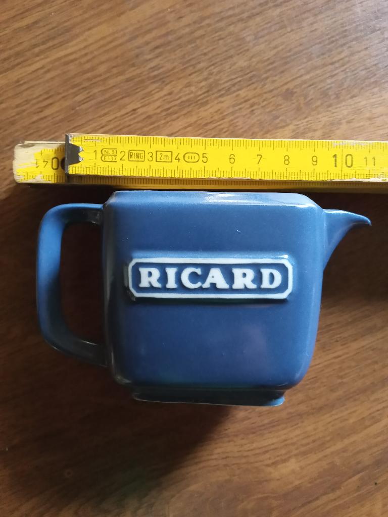 Petite carafe bleue Ricard originale, Collections, Envoi, Utilisé, Ustensile