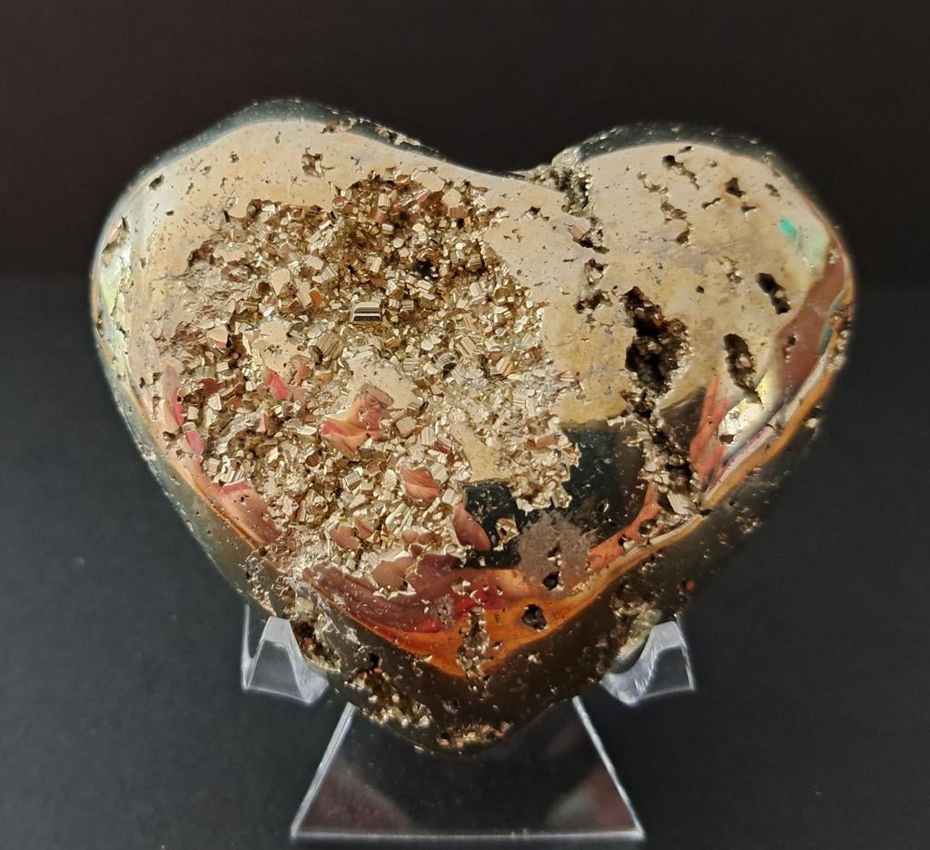 Pyriet hart uit Peru, Ophalen of Verzenden, Mineraal