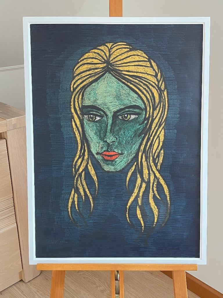 RUDI PILLEN - Een portret van een vrouw, Ophalen of Verzenden