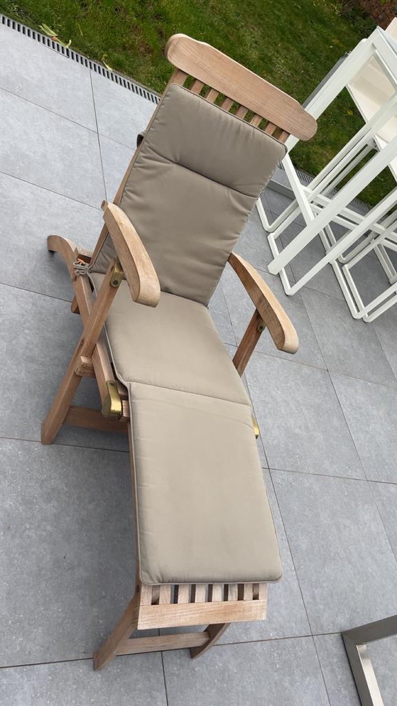 Deckchair Tribù, Tuin en Terras, Ophalen, Teakhout, Verstelbaar