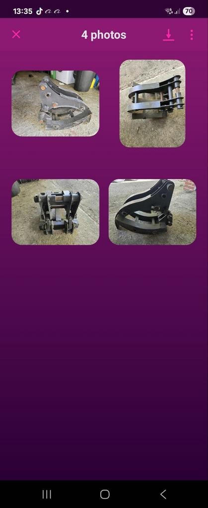 Pince de trie minipelle, Enlèvement