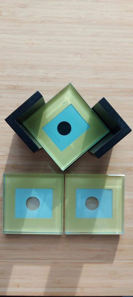 Gratis 3 onderzetters waar je foto kan inschuiven, Ophalen of Verzenden, Gebruikt, Glas of Kopje