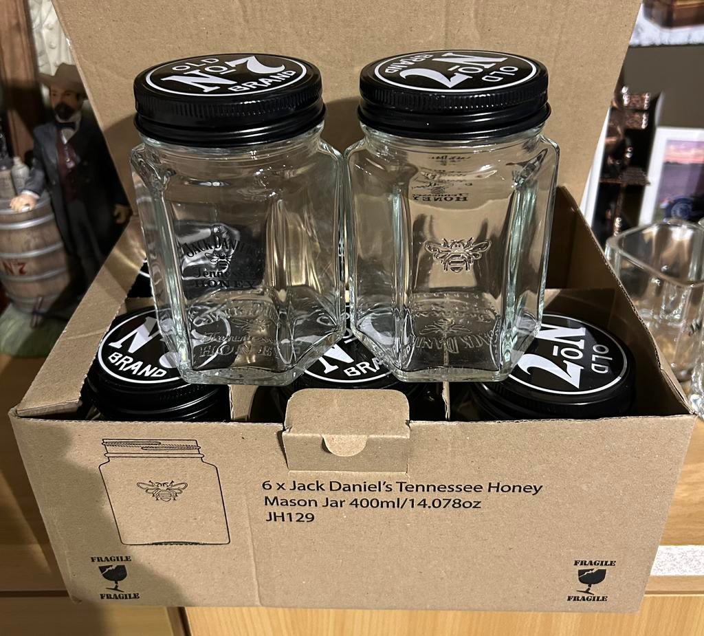 6 x Jack Daniel’s Honey mugs met deksel, Verzamelen, Ophalen, Zo goed als nieuw