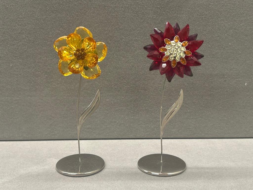 Swarovski Paradise set van 2 bloemen., Collections, Swarovski, Neuf, Figurine, Enlèvement ou Envoi