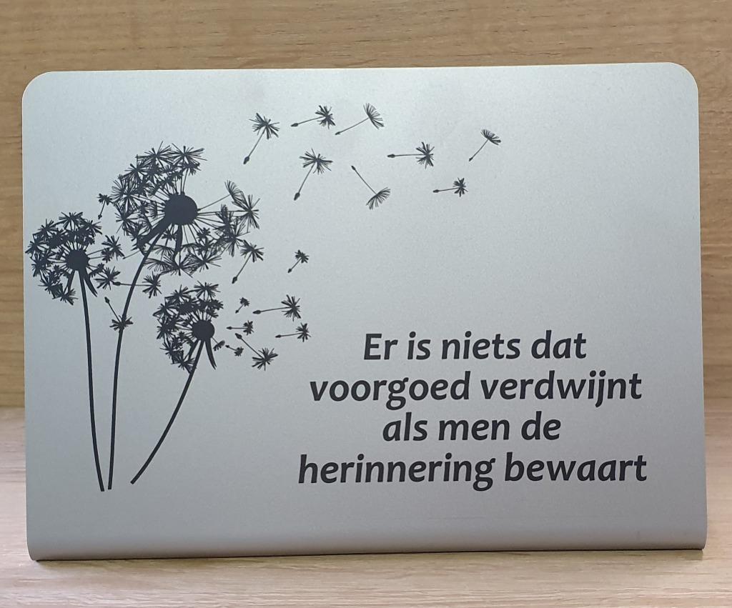 RVS “Paardenbloem” Rouwdecoratie, , grafdeco_Techniekwinkel, Tuin en Terras, Tuinstekers, Nieuw, Ophalen of Verzenden
