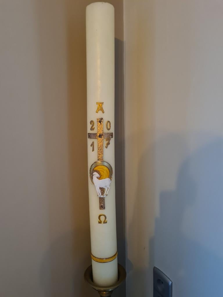 Paaskaars 30 jaartal 2017 grote kaars, Ophalen, Overige materialen, Gebruikt, 75 cm of meer