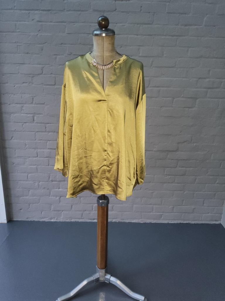 Satijnen blouse Mayerline 50, Kleding | Dames, Blouses en Tunieken, Nieuw, Maat 46/48 (XL) of groter, Ophalen of Verzenden
