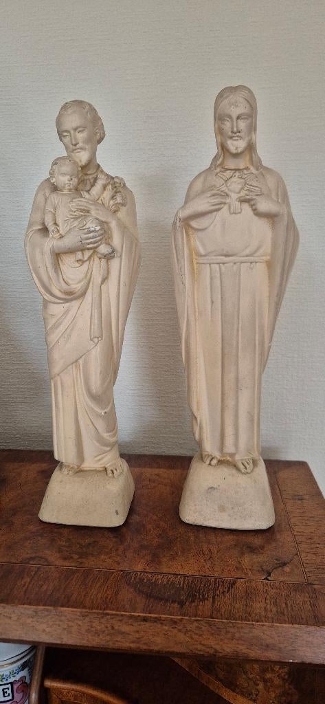 Saint Joseph avec l'Enfant Jésus et le Sacré-Cœur de Jésus, Antiquités & Art, Antiquités | Objets religieux, Envoi