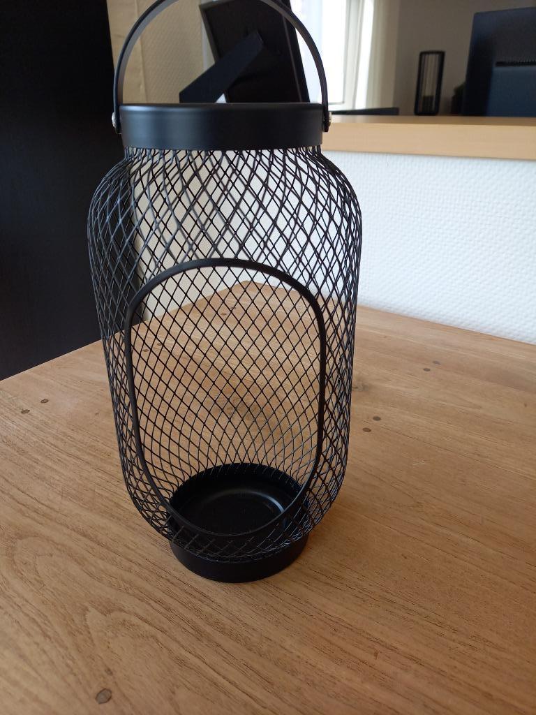 Zwarte lantaarn ikea- nieuw, 25 tot 50 cm, Zwart, Nieuw, Ophalen of Verzenden