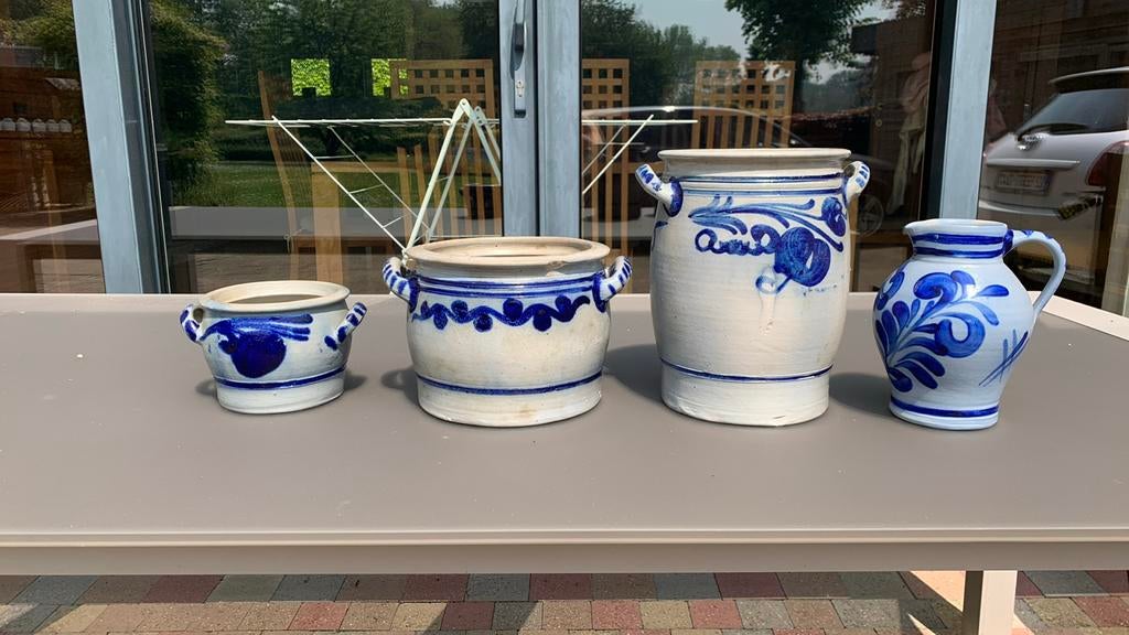 Oude potten in Delfts blauw, Antiek en Kunst, Ophalen