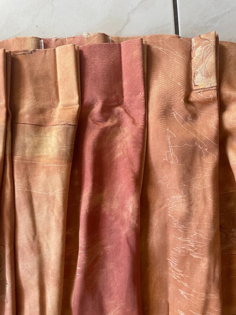 Tentures 2m14 x1m40 X 2, Enlèvement ou Envoi, Beige, 150 à 200 cm, Utilisé