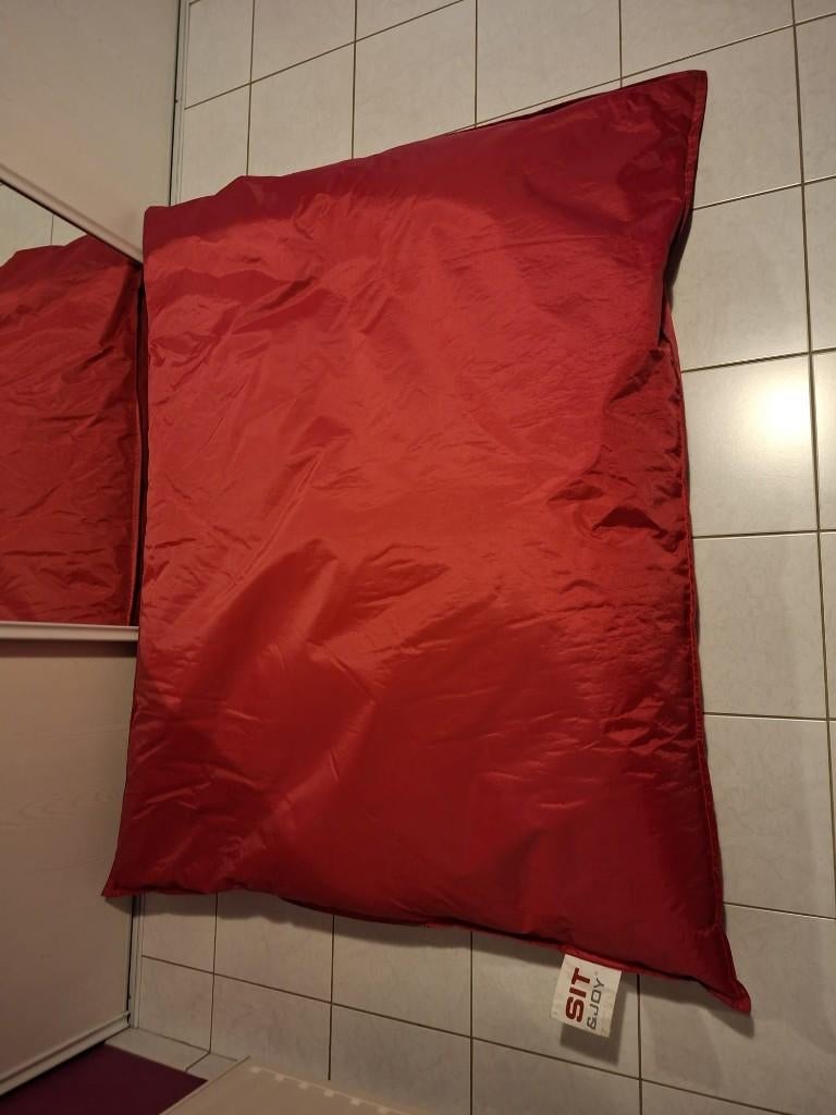 Rode zitzak Sit & Joy, Huis en Inrichting, Zitzakken, Ophalen, Gebruikt, Rood, Zitzak