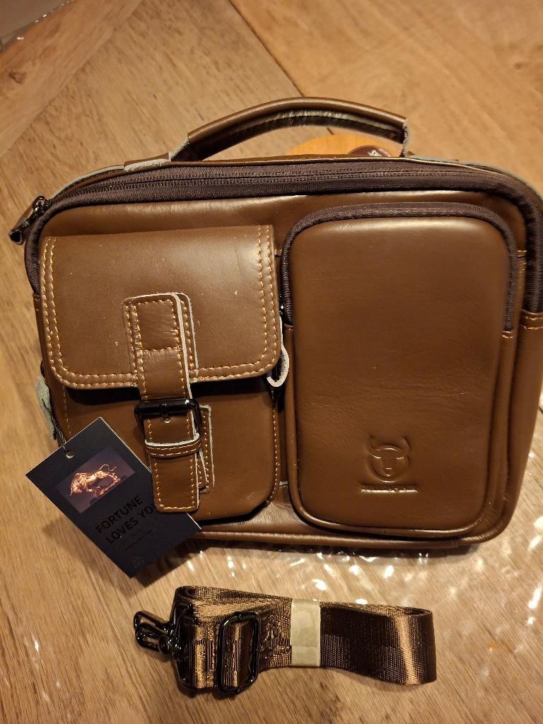 Sacoche pour homme nouveau classe tout cuir garanti, Overige merken, Bruin, Nieuw, Ophalen of Verzenden