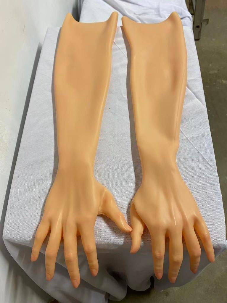 Gants féminins réalistes en silicone 60cm, Envoi, Neuf