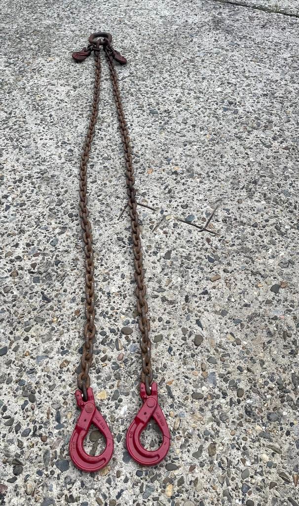 ketting 2-Sprong  Grade 100 met inkorthaken, Ophalen, Zo goed als nieuw