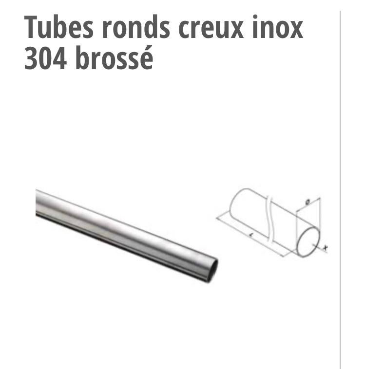 Tube inox neuf, Bricolage & Construction, Quincaillerie & Fixations, Neuf, Inox, Enlèvement