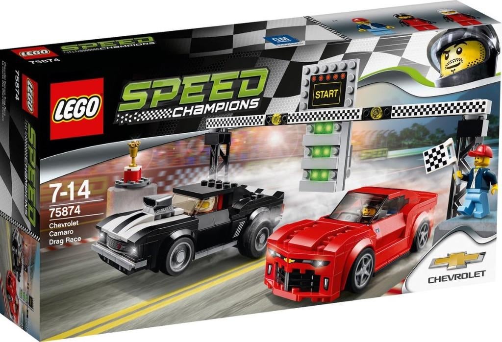 Lego Speed Champions 75874 Chevrolet Camaro Dragracer (2016), Ophalen of Verzenden, Nieuw, Complete set, Lego