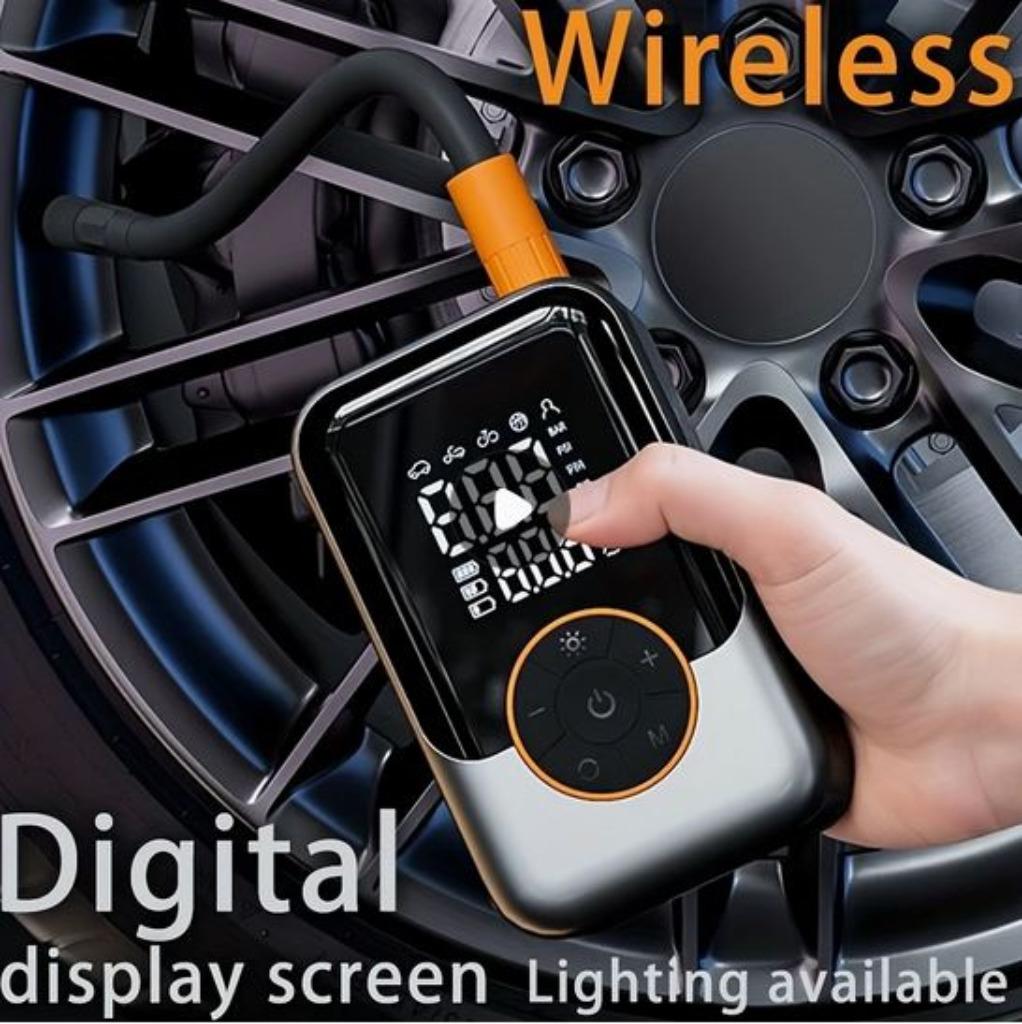 Krachtige Auto Accu Bandenpomp Compressor 10 Bar Oplaadbaar., Verzenden, Nieuw