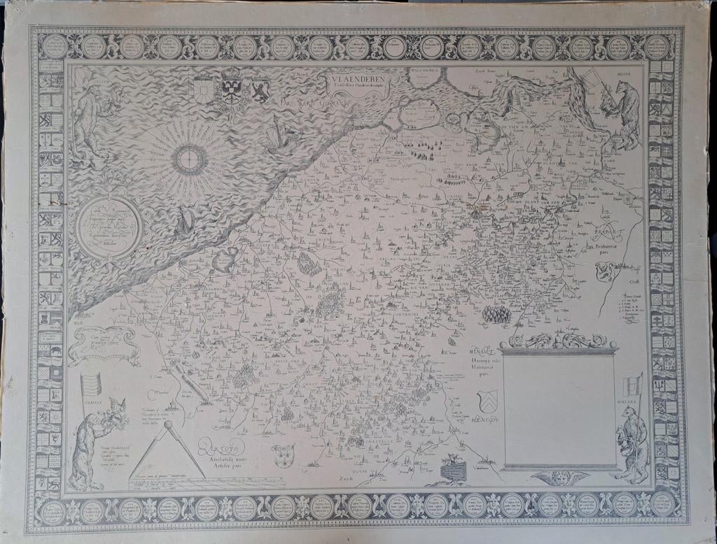 Oude kaart Gerard Mercator, Antiquités & Art, Enlèvement