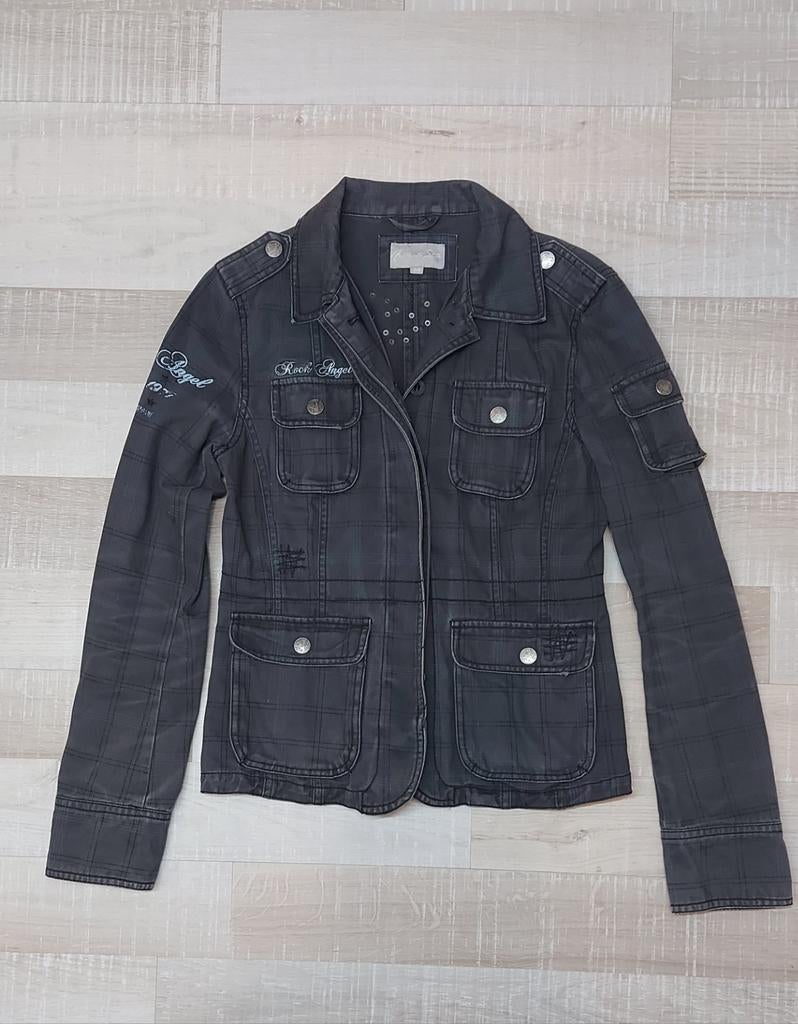 Jeansjack voor dames in Authentic Style maat M zwart, Maat 38/40 (M), Verzenden, Zwart, Authentic Style