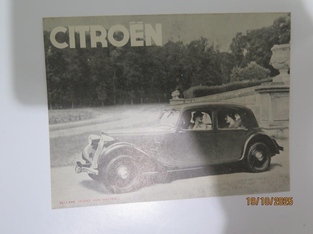 CITROEN TRACTION AVANT  FOLDER 1948 ?, Verzenden