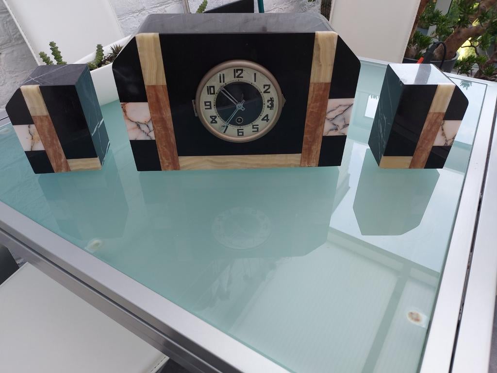 A vendre horloge de cheminée en marbre, Antiquités & Art, Enlèvement