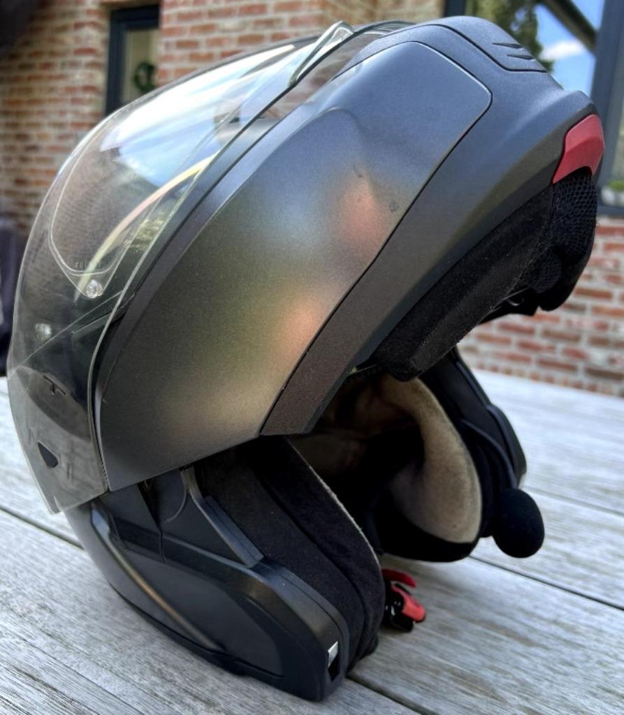 BMW System 6 helm - grijs - Maat 54/55, Motoren, Systeemhelm, Kinderen, S, Tweedehands