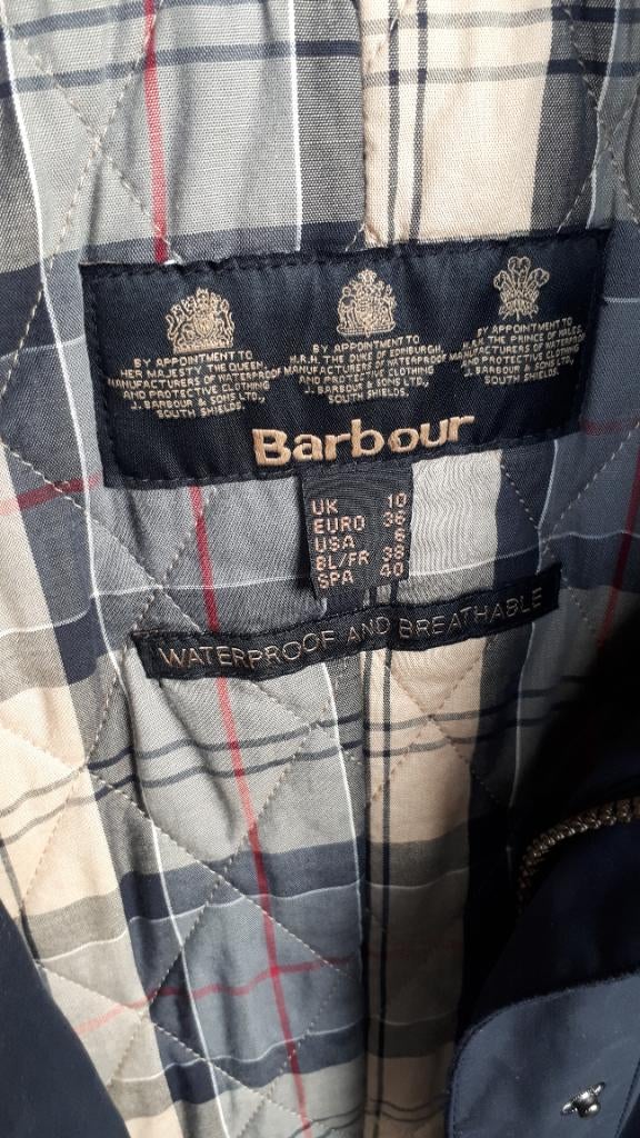 Barbour jacket mooie staat donkerblauw, Ophalen