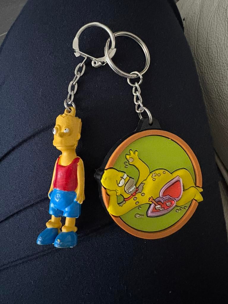 Porte-clés Bart Simpson Homer Simpson., Collections, Enlèvement, Comme neuf, Peluche ou Figurine