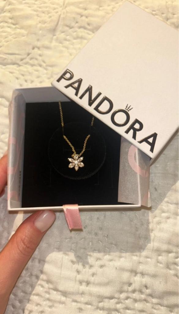 Pandora Herbarium Cluster Ketting, Ophalen of Verzenden, Zo goed als nieuw, Goud, Overige materialen