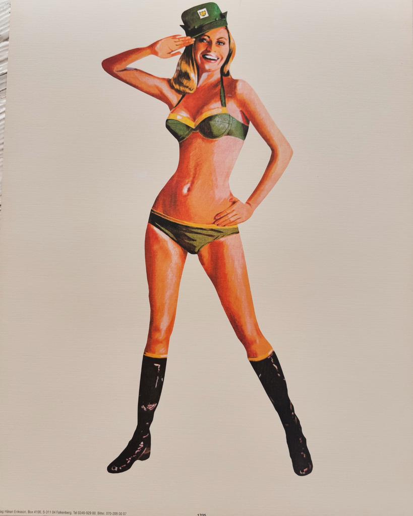 Affiche publicitaire ancienne BP Pin-Up, Collections, Marques & Objets publicitaires, Enlèvement ou Envoi, Utilisé, Panneau publicitaire