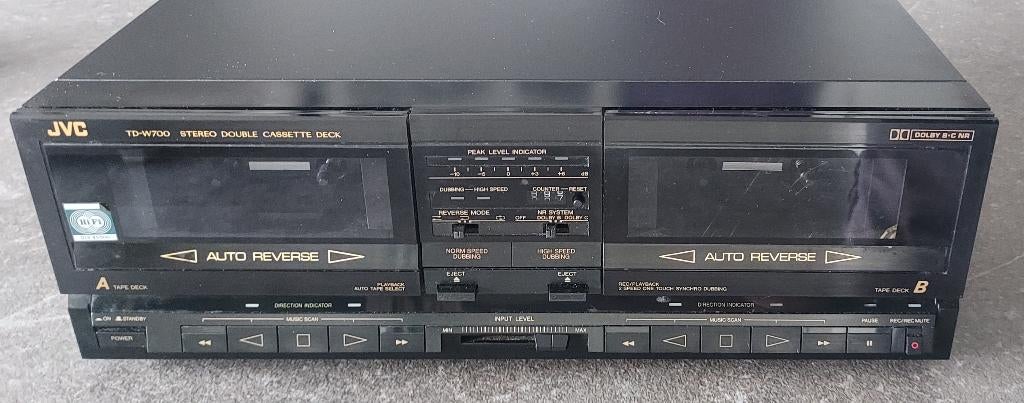 JVC TD-W700 double K7 deck, TV, Hi-fi & Vidéo, Decks cassettes, Enlèvement ou Envoi, Double, JVC, Auto-reverse