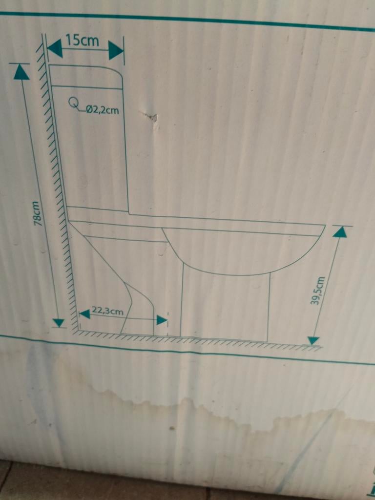 Prise de sol du bloc sanitaire Aqua Vive neuve, Bricolage & Construction, Sanitaire, Enlèvement, Neuf, Pierre, Toilettes