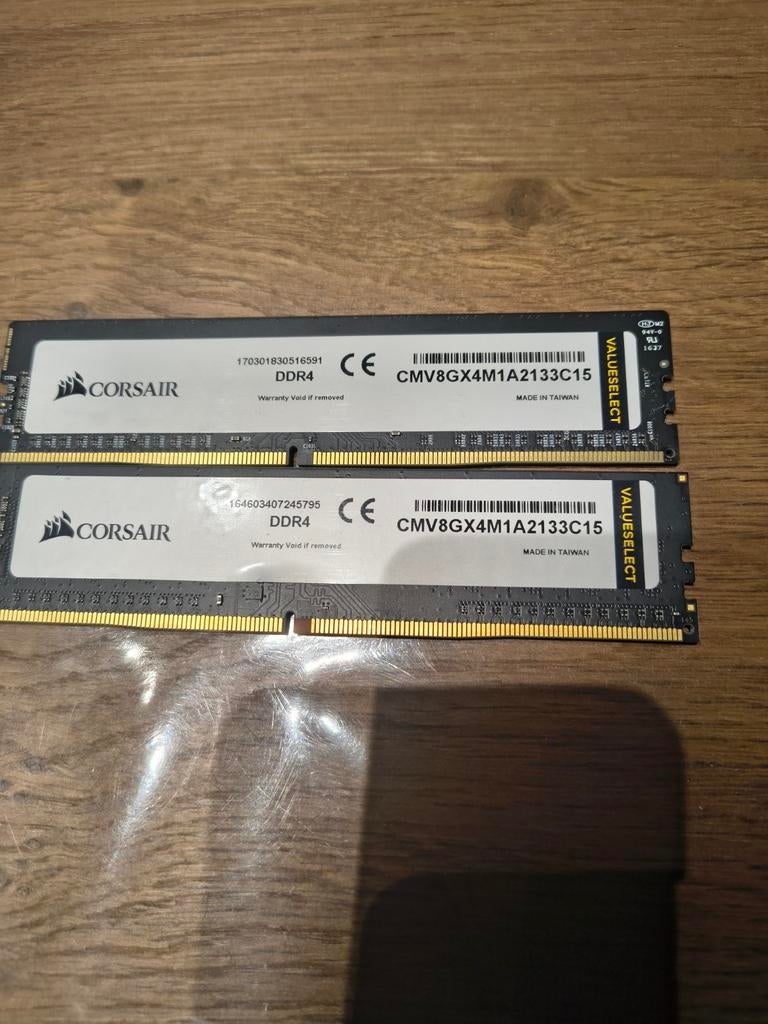Corsair 2 x 8Gb DDR4 ram 2133mhz, Ophalen of Verzenden, DDR4
