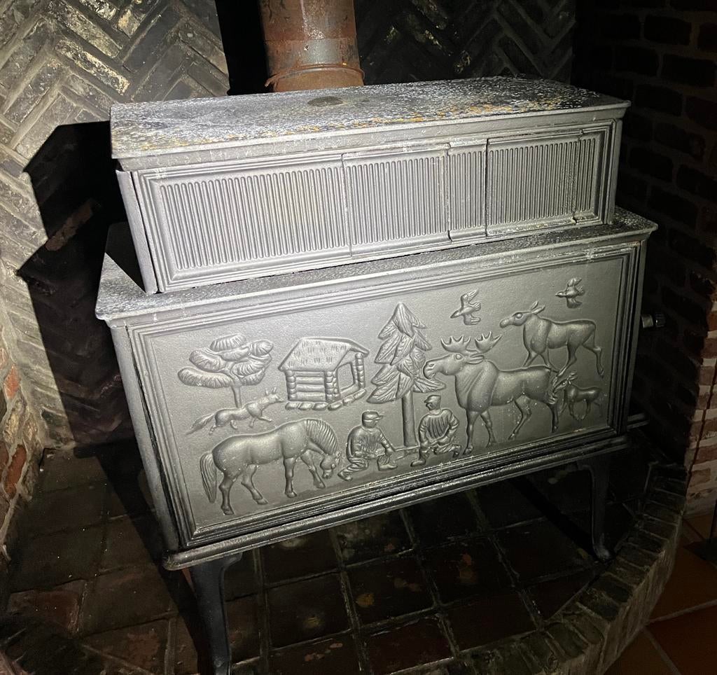 Houtkachel gietijzer, Huis en Inrichting, Kachels, Ophalen, Gebruikt, Houtkachel