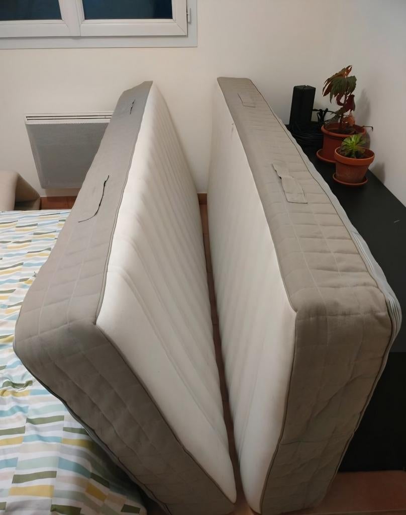 2 Matelas IKEA HAMARVIK 80x200 – Bon état, Maison & Meubles, 160 cm, Matelas