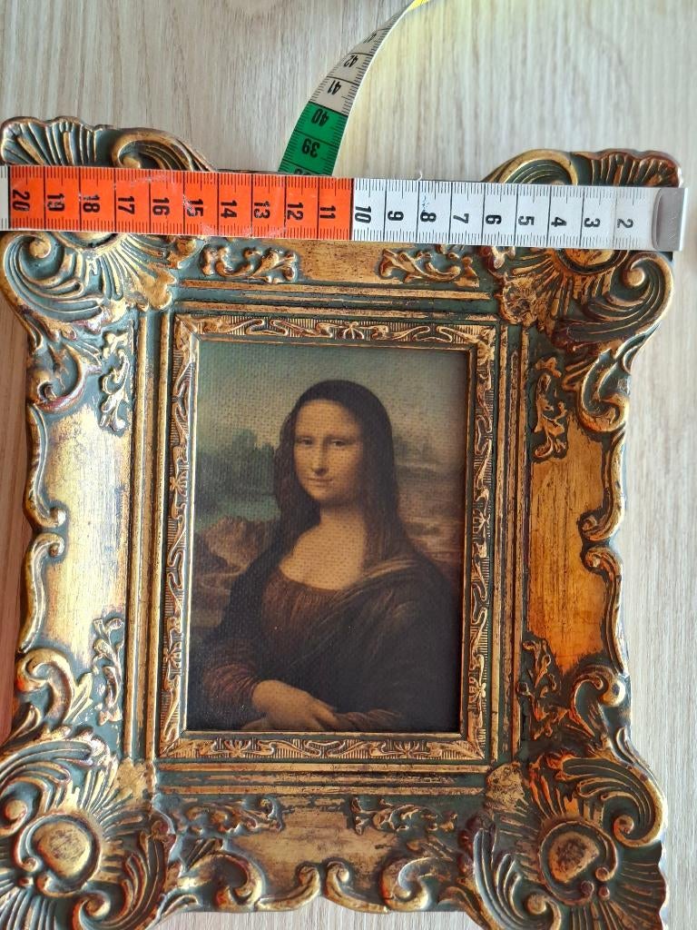 3 Frames 1 a/estampe de Mona Liza, Moins de 50 cm, Enlèvement, Utilisé, Imprimé