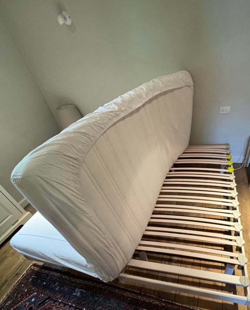 Complete Lattoflex slaapkamer – 2 bedden + lattenbodems, Ophalen, Zo goed als nieuw