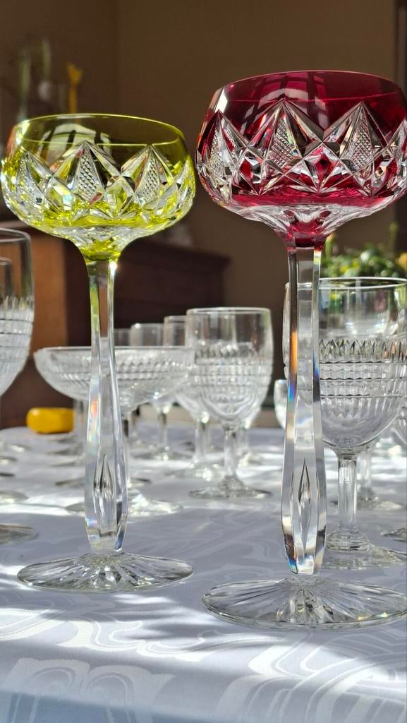 Lunettes de pied en cristal Val Saint Lambert, Antiquités & Art, Enlèvement ou Envoi