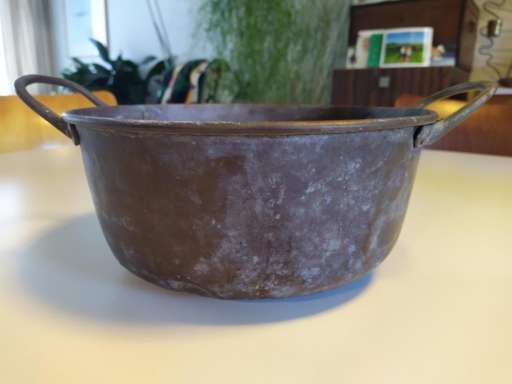 Antieke koperen kookpot, Antiek en Kunst, Ophalen of Verzenden