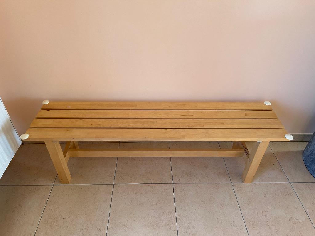 IKEA NORDEN Banc Bouleau 150 x 35 x 45 cm, Maison & Meubles, 125 cm ou plus, Moins de 75 cm, Enlèvement, Utilisé