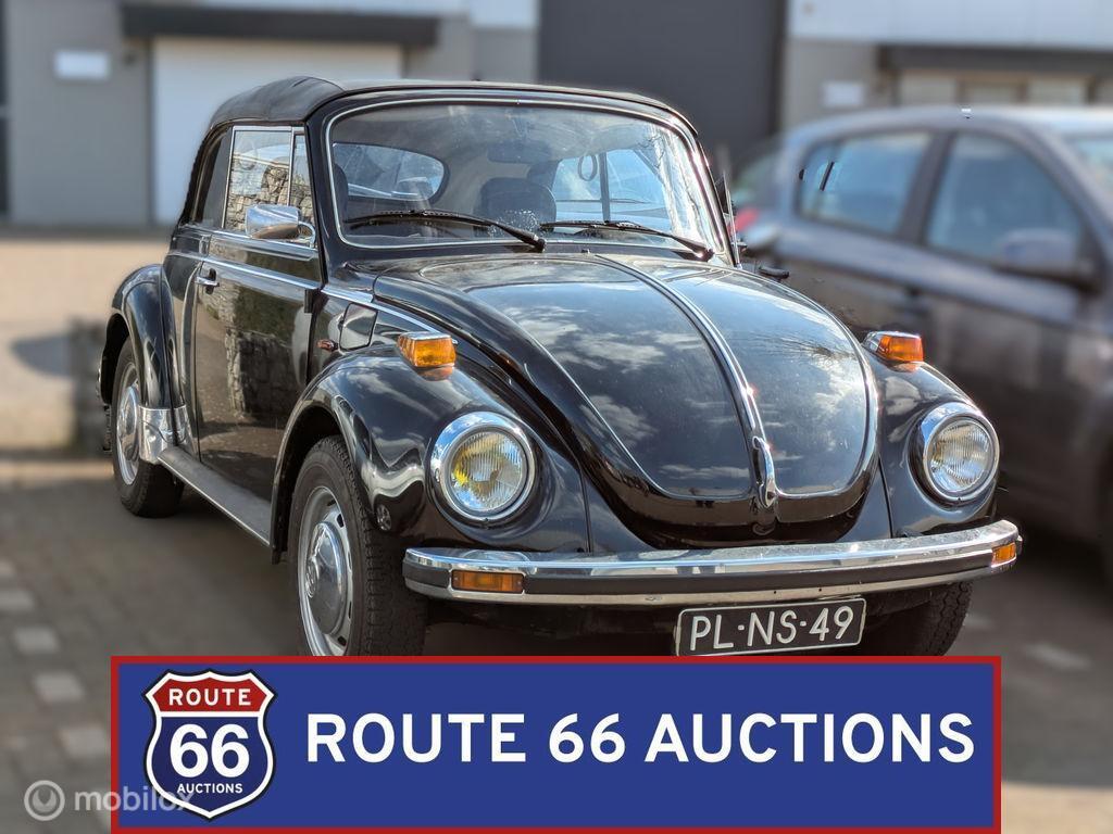 Volkswagen Beetle Cabriolet | 1978 | Route 66 Auctions, Auto's, Volkswagen, Zwart, Bedrijf, Handgeschakeld