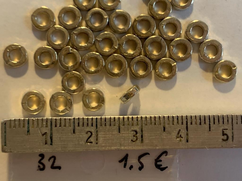 32 metalen tussenkraal ring, Enlèvement ou Envoi, Neuf, Entretoise ou Perle intermédiaire