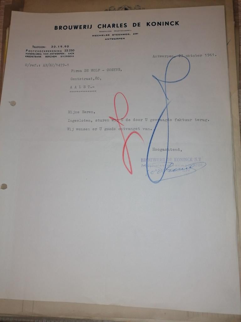 Bieren de koninck 1961 brouwerij Charles de koninck, Ophalen of Verzenden