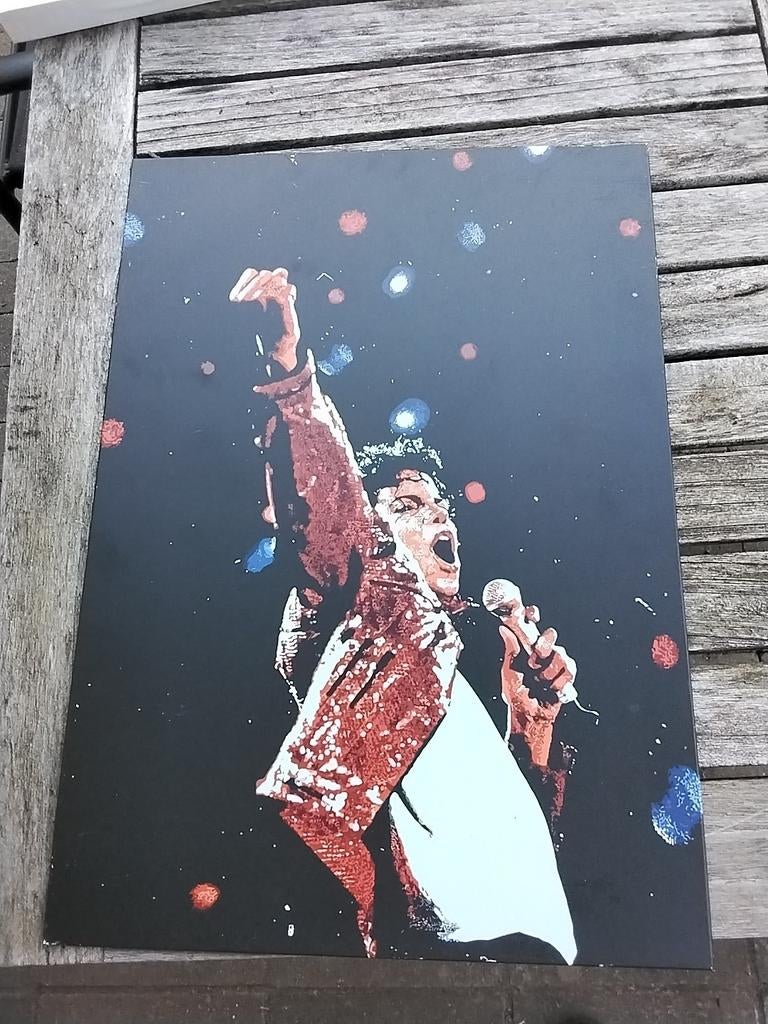 Cadre Displate Michael Jackson, Moins de 50 cm, Enlèvement ou Envoi, Comme neuf, Métal ou Aluminium