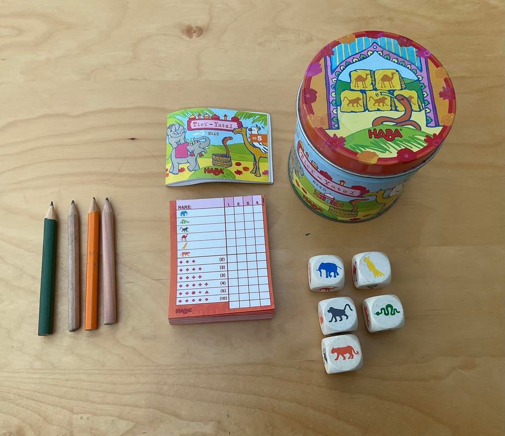 Jeu HABA….. «  Le yatzee des animaux « ., Hobby en Vrije tijd, Gezelschapsspellen | Overige, Ophalen, Gebruikt