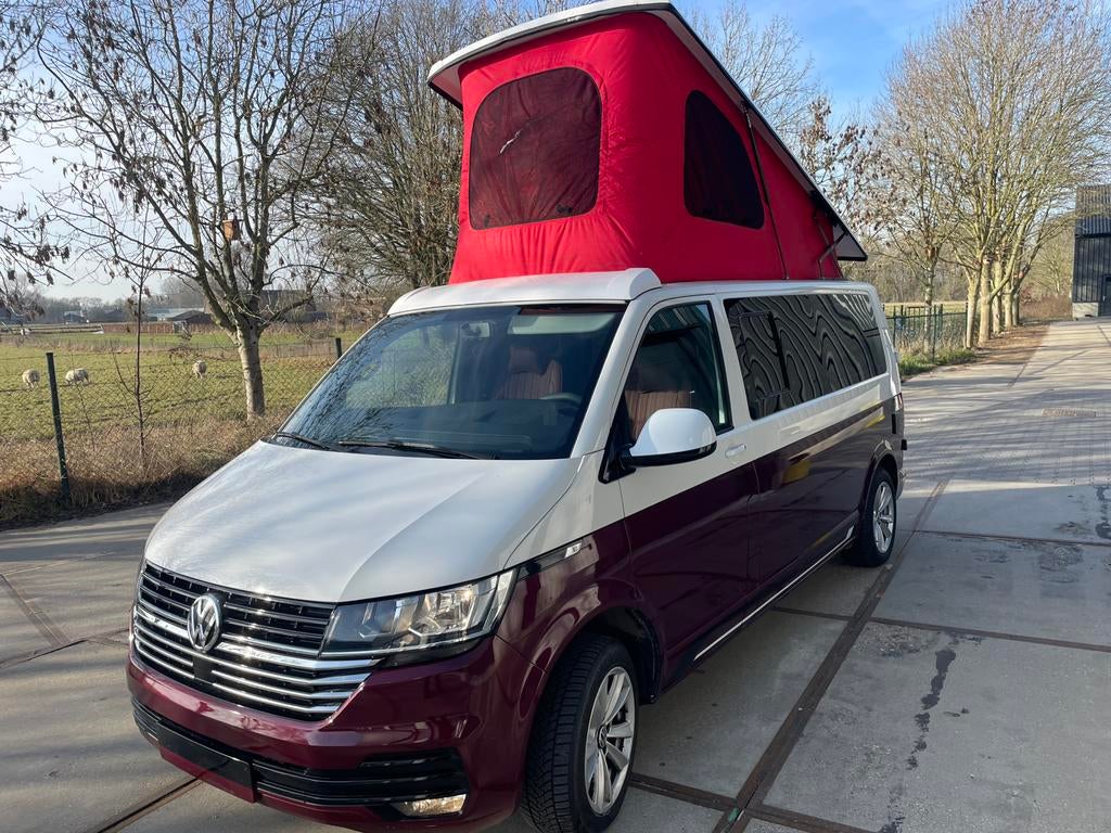 VW T 6.1 Camper voor 4 per. M1-kenteken, Caravans en Kamperen, Mobilhomes, Chemisch toilet, Particulier, Overige merken, Standkachel