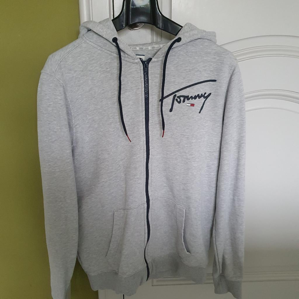 Tommy Hilfiger - vest met kap, Gris, Comme neuf, Enlèvement, Tommy hilfiger