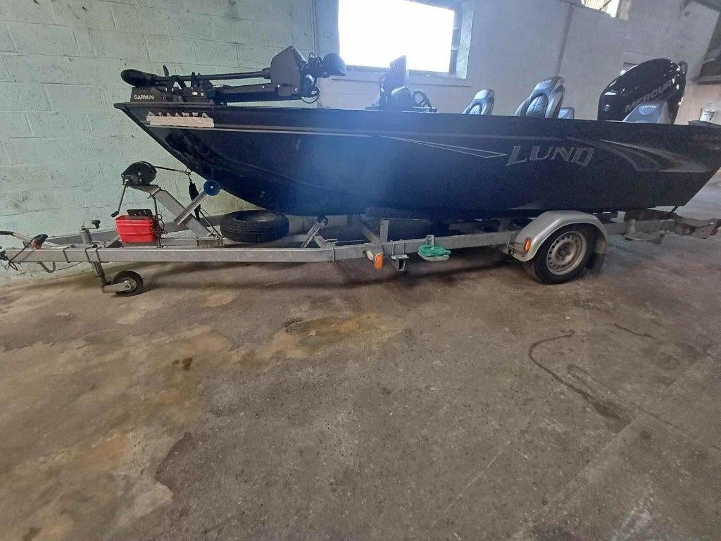 bateau Lund full équipé, 70 à 120 ch, Enlèvement, Utilisé, Moteur hors-bord