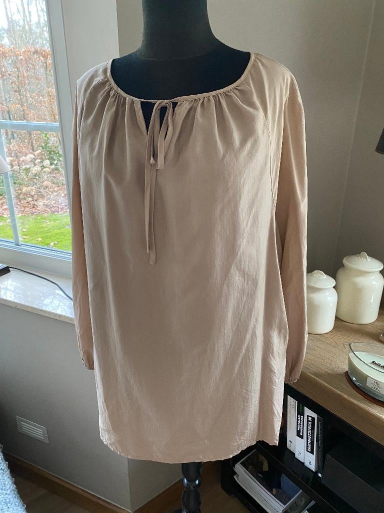 Blouse en soie beige foncé Scapa de style boho/Ibiza - 38, Neuf, Taille 38/40 (M), Scapa, Enlèvement ou Envoi